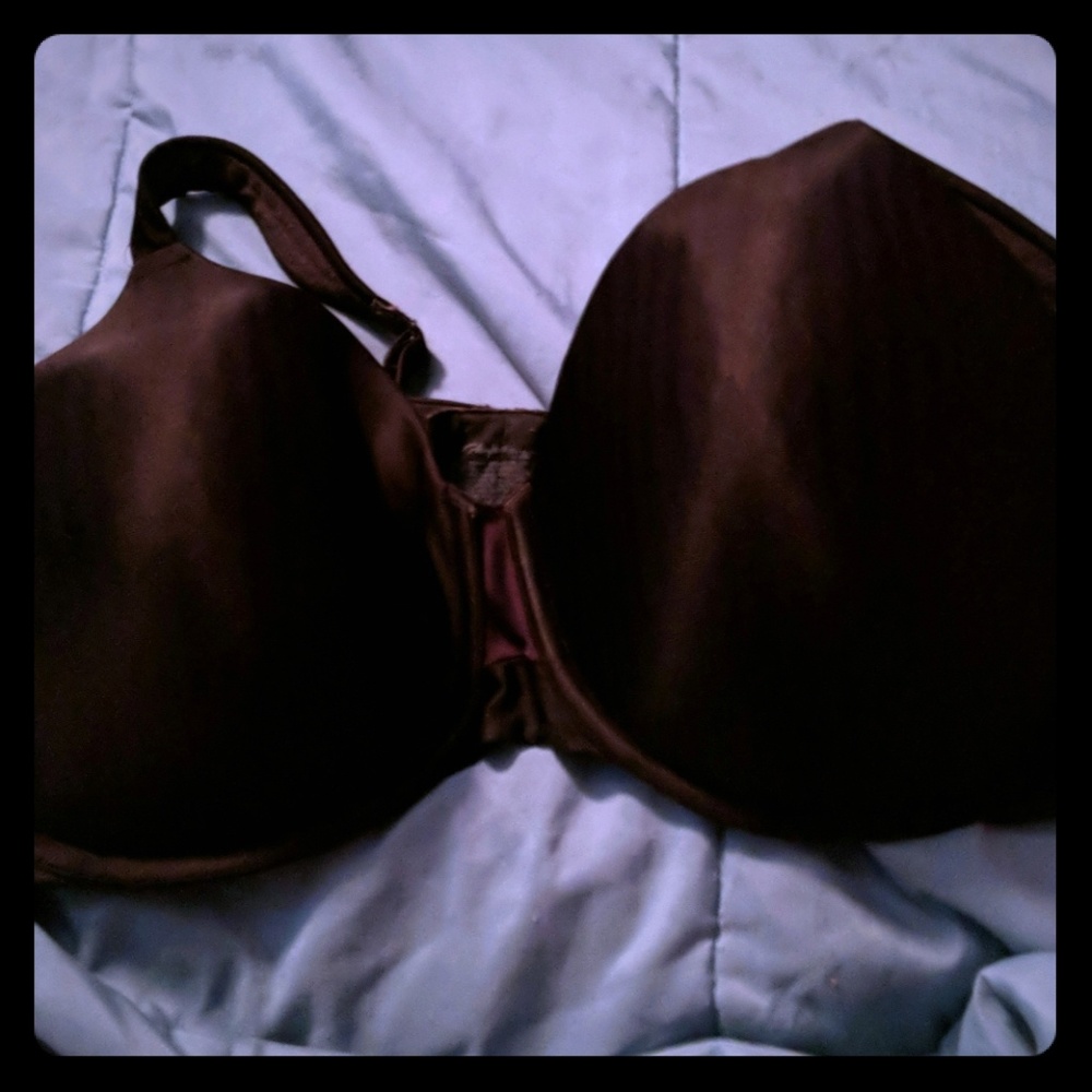 Padded black nylon bra